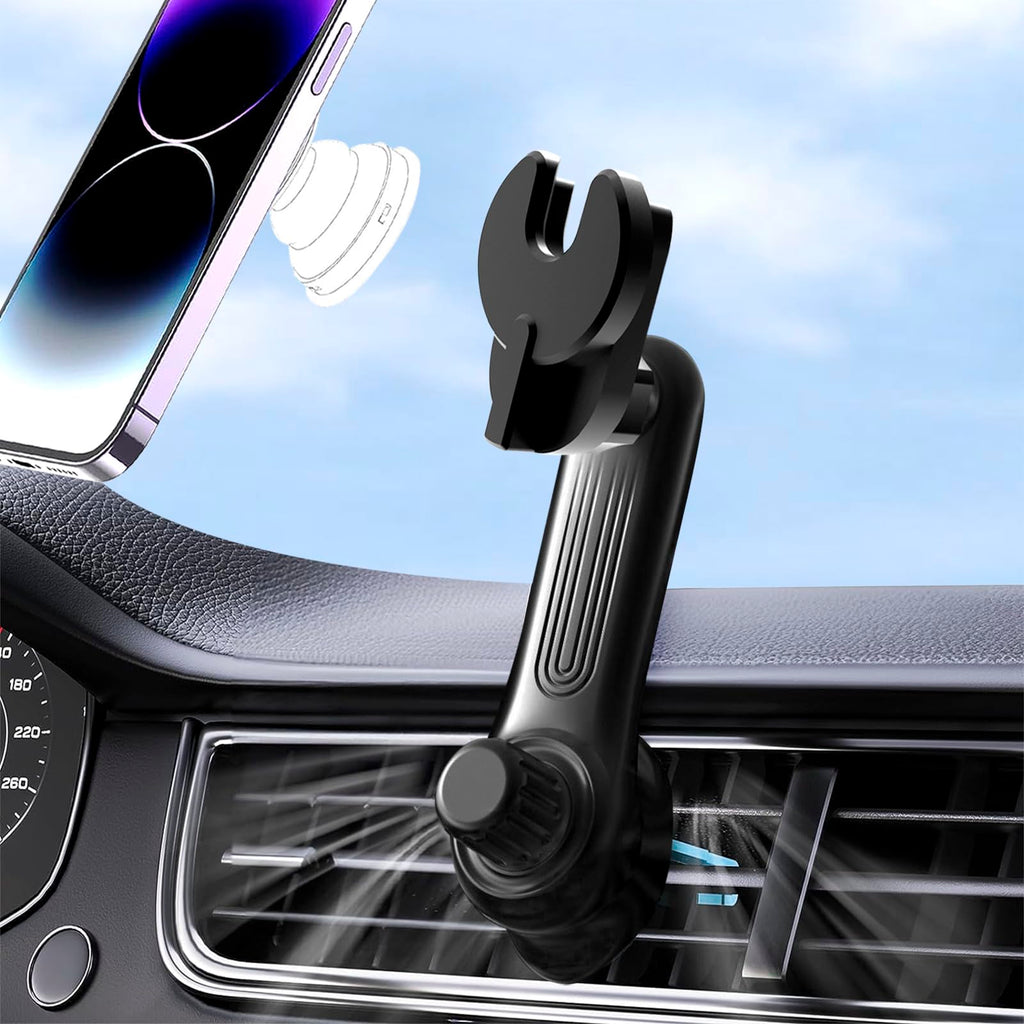 Car Phone Holder – Strong Grip & 360° Rotation