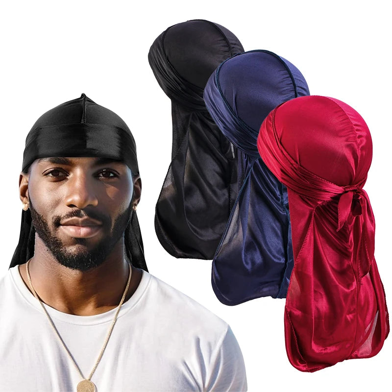 nisex Silky Long Tail Durag , Premium Headwrap for Waves, Style & Protection