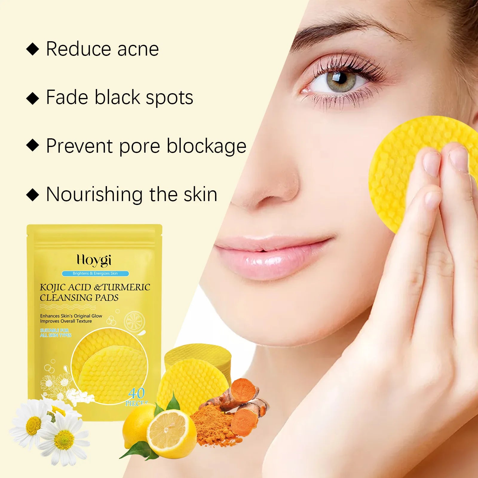 Turmeric Cleanser –,Dark Spot Remover & Oil Control Pads