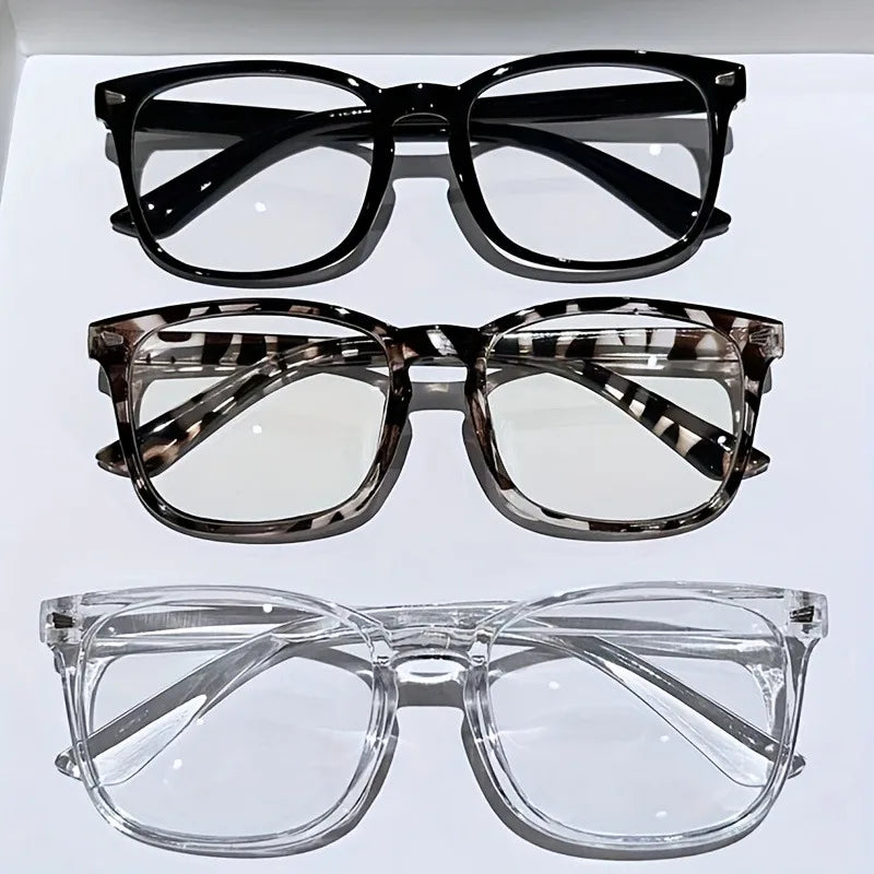 3-Pack Lightweight Blue Light Glasses – Minimalist Square Frame