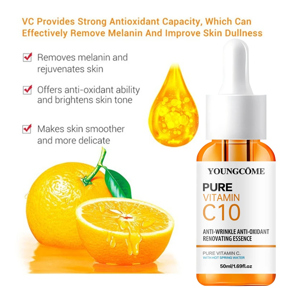 Vitamin C Brightening Serum with Hyaluronic Acid – Glow Boost, Dark Spot Corrector & Anti-Aging Care
