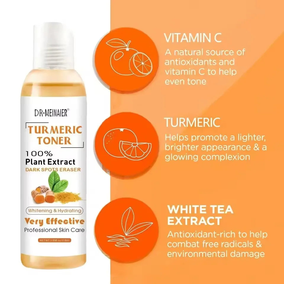 Turmeric Vitamin C Toner 118ml ,Brightening & Moisturizing Face Essence