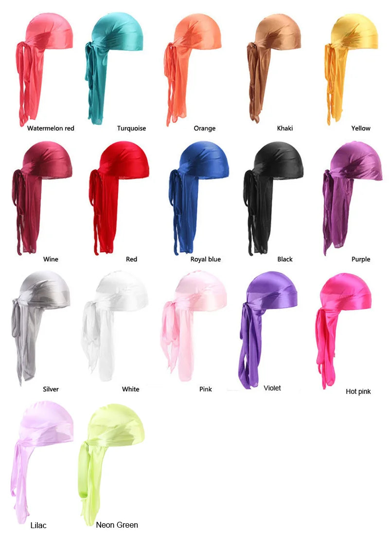 nisex Silky Long Tail Durag , Premium Headwrap for Waves, Style & Protection