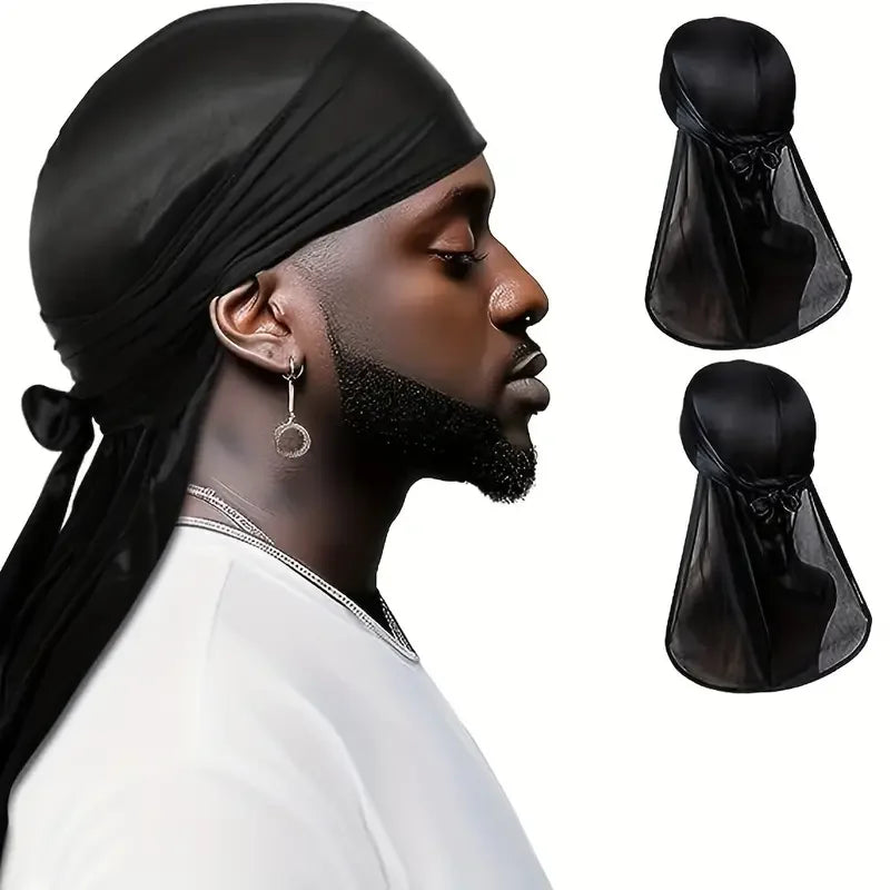 nisex Silky Long Tail Durag , Premium Headwrap for Waves, Style & Protection