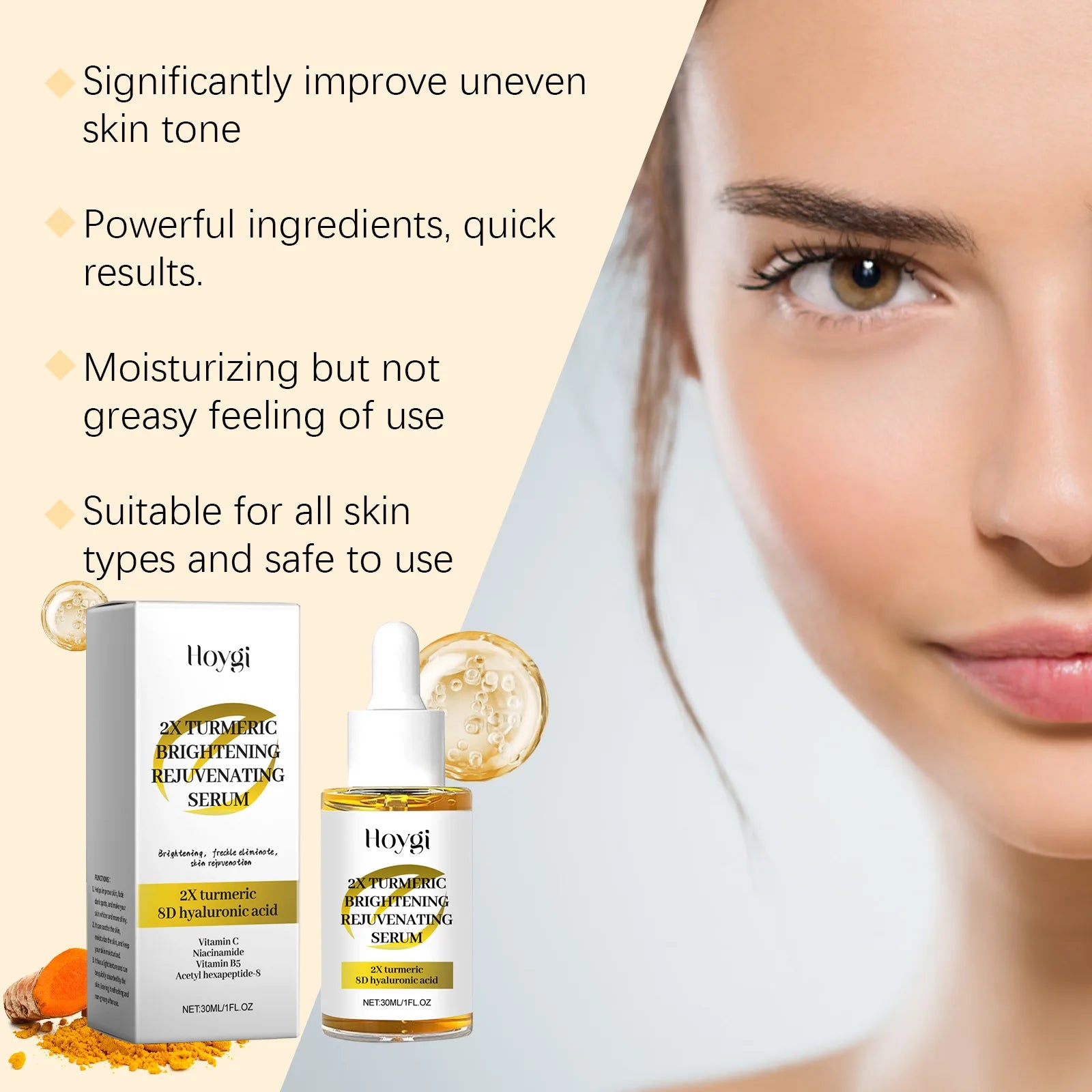 Turmeric Cleanser –,Dark Spot Remover & Oil Control Pads