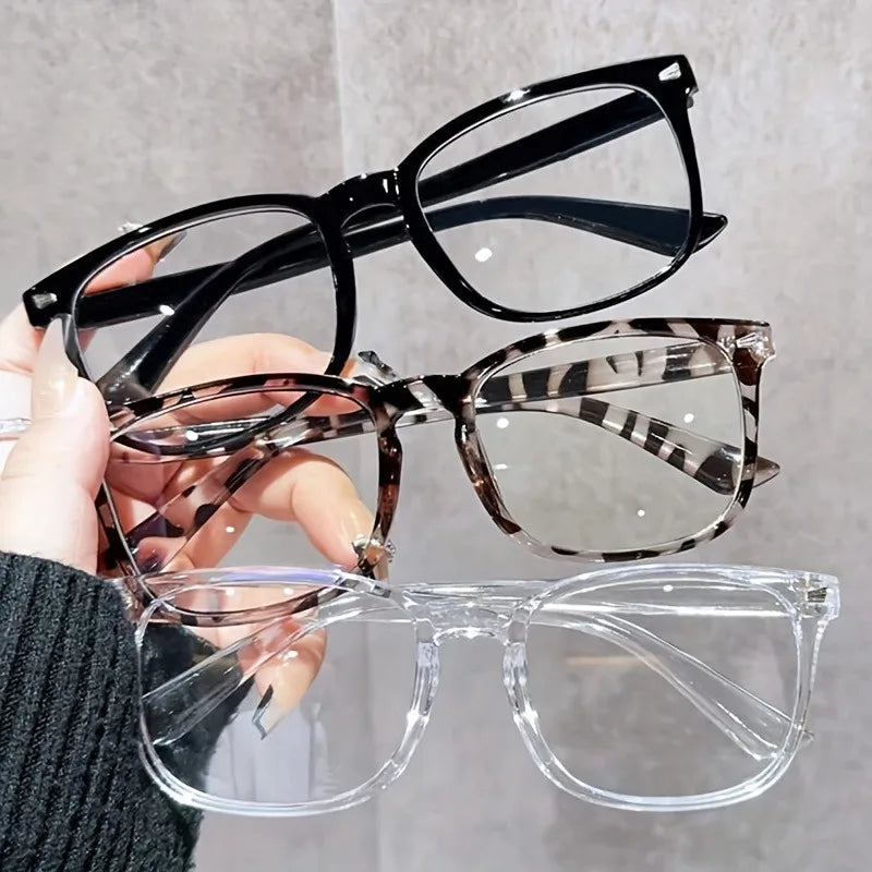 3-Pack Lightweight Blue Light Glasses – Minimalist Square Frame