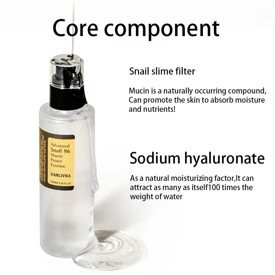 Snail Mucin 96% Repair Essence – Korean Hydrating & Firming Facial Serum