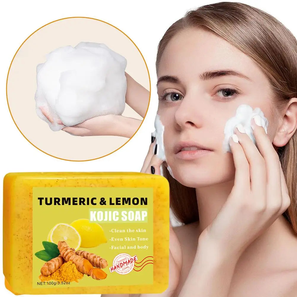 Lemon Turmeric Kojic Acid Soap Bar – 100g (1/2 PCS)