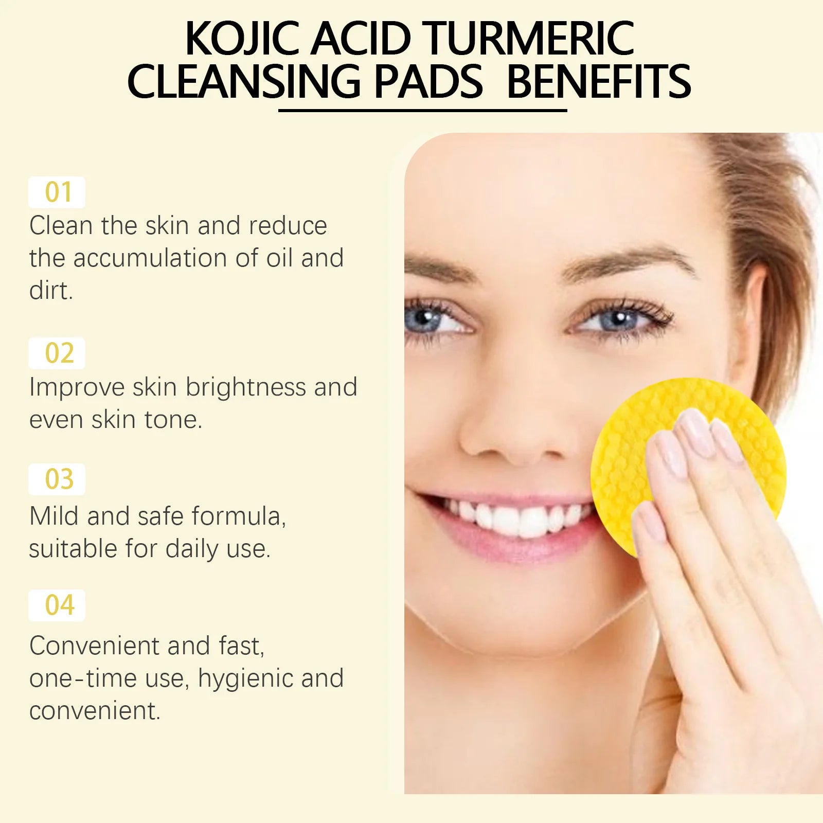 Turmeric Cleanser –,Dark Spot Remover & Oil Control Pads