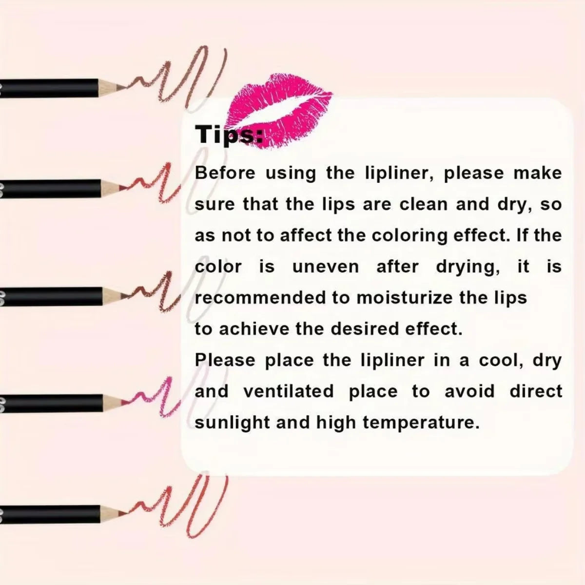 Waterproof Matte Lip Liner , Long-Lasting Precision