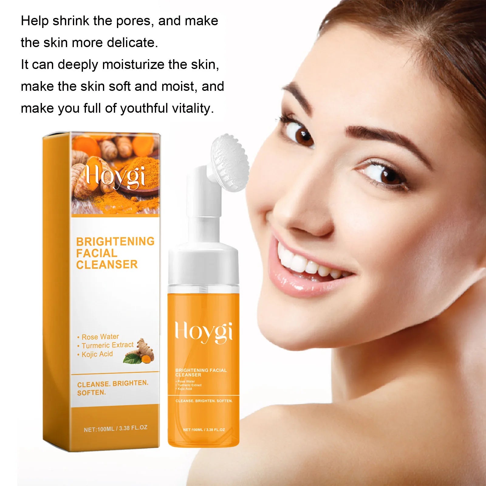 Turmeric Brightening Facial Cleanser – Oil Control, Dark Spot Care & Gentle Exfoliation